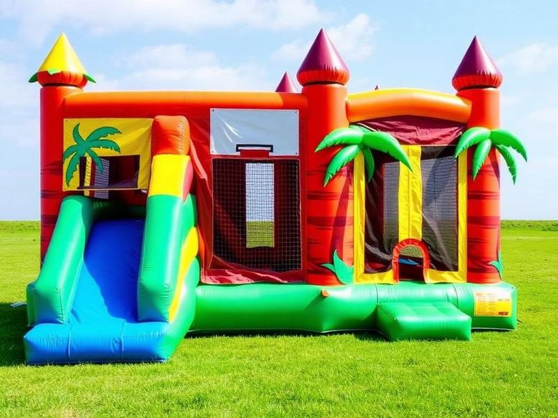 Bounce House Combos (Wet & Dry) party rental setup from Infinite Bounce House Party Rentals