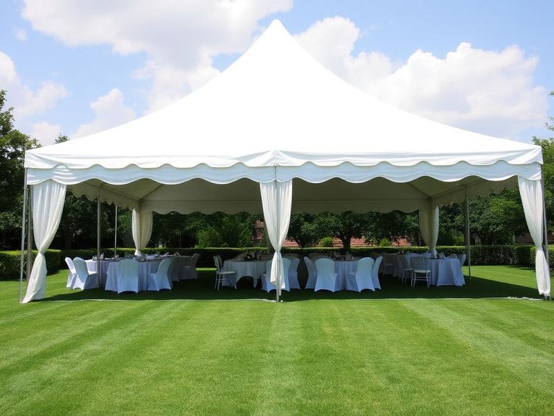 Party Tents party rental setup from Infinite Bounce House Party Rentals